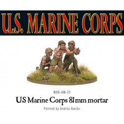 American U.S. Marines 81mm Mortar 28mm WWII WARLORD GAMES