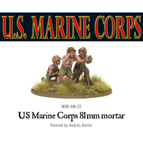 American U.S. Marines 81mm Mortar 28mm WWII WARLORD GAMES