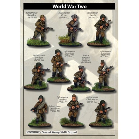 Russian Soviet Army SMG Squad 28mm WWII ARTIZAN DESIGN - Frontline-Games
