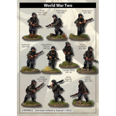 German Infantry Squad (1942) 28mm WWII ARTIZAN DESIGN