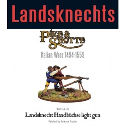 Landsknecht Handbuchse light gun (2) 28mm Renaissance WARLORD