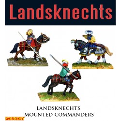 Landsknechts Mounted Commanders 28mm Renaissance FOUNDRY