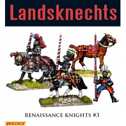 Landsknechts Renaissance Knights 3 28mm Pike & Shotte FOUNDRY