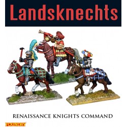 Landsknechts Renaissance Knights Command 28mm Pike & Shotte FOUNDRY