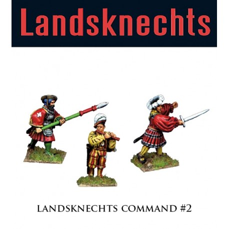 Landsknechts Command 2 28mm Renaissance FOUNDRY