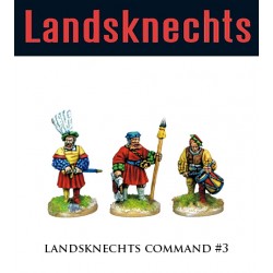 Landsknechts Command 3 28mm Renaissance FOUNDRY