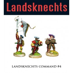 Landsknechts Command 4 28mm Renaissance FOUNDRY