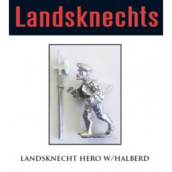Landsknechts Hero w/Halberd 28mm Renaissance FOUNDRY