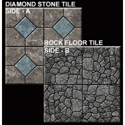 DIAMOND STONE - ROCK FLOOR  2"x2" DOUBLE-SIDE DUNGEON TILES