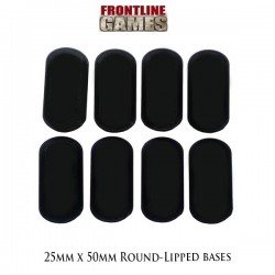 25mm x 50mm x 2mm round lipped bases FRONTLINE GAMES