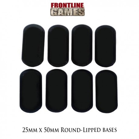 25mm x 50mm x 2mm round lipped bases FRONTLINE GAMES
