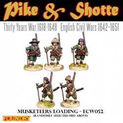 Musketeers Marching w/ Rests 28mm ECW TYW Pike & Shotte FOUNDRY MINIATURES