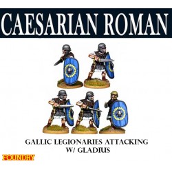 Caesarian Roman Gallic Legionaries attacking w/Gladius (5) 28mm Ancients FOUNDRY