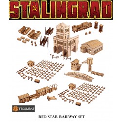 STALINGRAD RED STAR RAILWAY SET! 28mm WWII Terrain TTCOMBAT