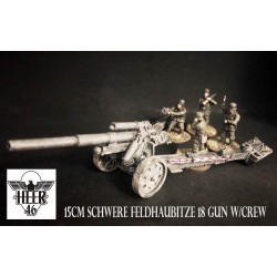 German 15cm sFH (schwere Feldhaubitze) 18 Gun with crew HEER46