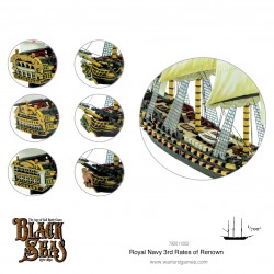 BLACK SEAS Royal Navy 3rd Rates of Renown Set  WARLORD GAMES