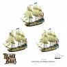 BLACK SEAS French Navy 3rd Rates of Renown Set  WARLORD GAMES