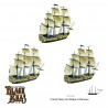 BLACK SEAS French Navy 3rd Rates of Renown Set  WARLORD GAMES