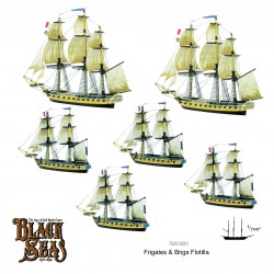 BLACK SEAS Frigates & Brigs Flotilla (1770 - 1830) Set  WARLORD GAMES