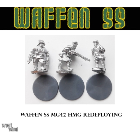 German Waffen SS MG42 HMG Redeploying 28mm WWII WESTWIND