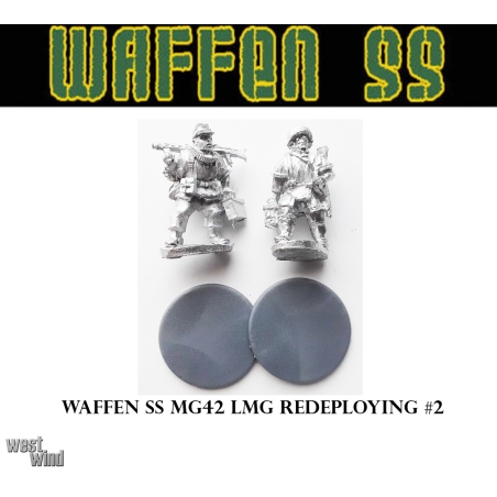 German Waffen SS MG42 LMG Redeploying 2 28mm WWII WESTWIND