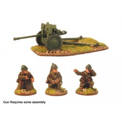 French 25mm A.T. Gun w Crew 28mm WWII CRUSADER MINIATURES