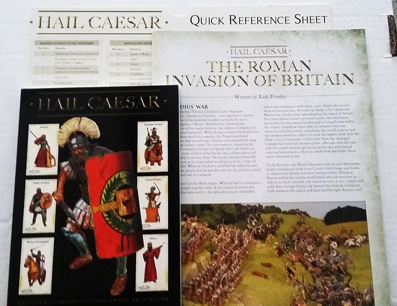 Booklet & Reference Sheet Quick Start Rulebook Roman Invasion Hail Caesar 