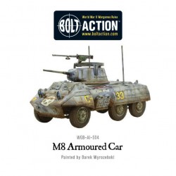 U.S. M8/M20 Greyhound Scout Car WWII 28mm 1/56th (no box) WARLORD GAMES