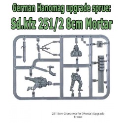 German 251/2 Halftrack 8cm Mortar Upgrade Sprue 28mm WWII WARLORD GAMES