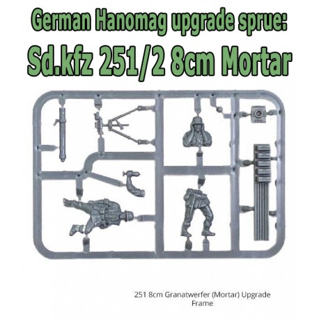 German 251/2 Halftrack 8cm Mortar Upgrade Sprue 28mm WWII WARLORD GAMES