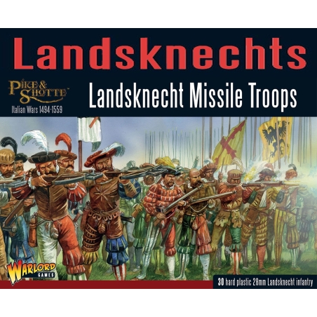 Landsknechts Zweihanders & Missile Troops (30) 28mm Renaissance WARLORD GAMES