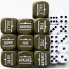 OLIVE DRAB ORDER DICE & D6s SET BOLT ACTION (20) WWII WARLORD GAMES