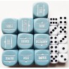 BLUE ORDER DICE & D6s SET BOLT ACTION (20) WWII WARLORD GAMES