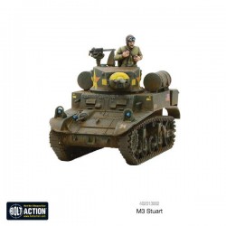 U.S. or British M3 or M3A1 "Stuart" Light tank WWII 28mm 1/56th (no box) WARLORD GAMES