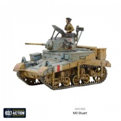 U.S. or British M3 or M3A1 "Stuart" Light tank WWII 28mm 1/56th (no box) WARLORD GAMES