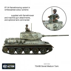 Russian T34/85 Medium tank WWII 28mm 1/56th (no box) WARLORD GAMES