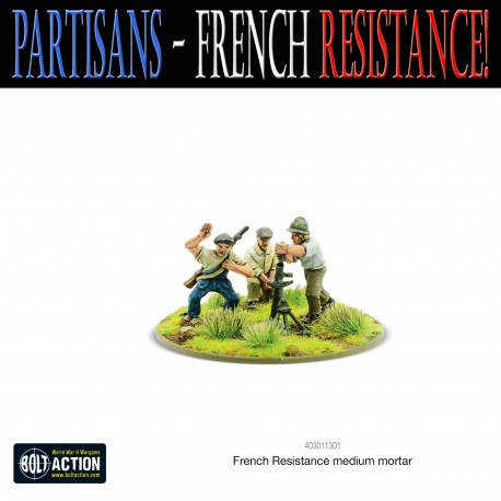 French Resistance Medium Mortar team WARLORD GAMES