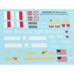 28mm WWII M3 Stuart decals sheet WARLORD GAMES