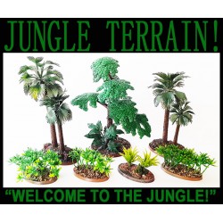 Medium Canopy & Palm tree set - JUNGLE TERRAIN! FRONTLINE GAMES