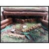 Machine Gun Log Bunker 28mm WWII Jungle or Eastern Front Terrain WARLORD GAMES