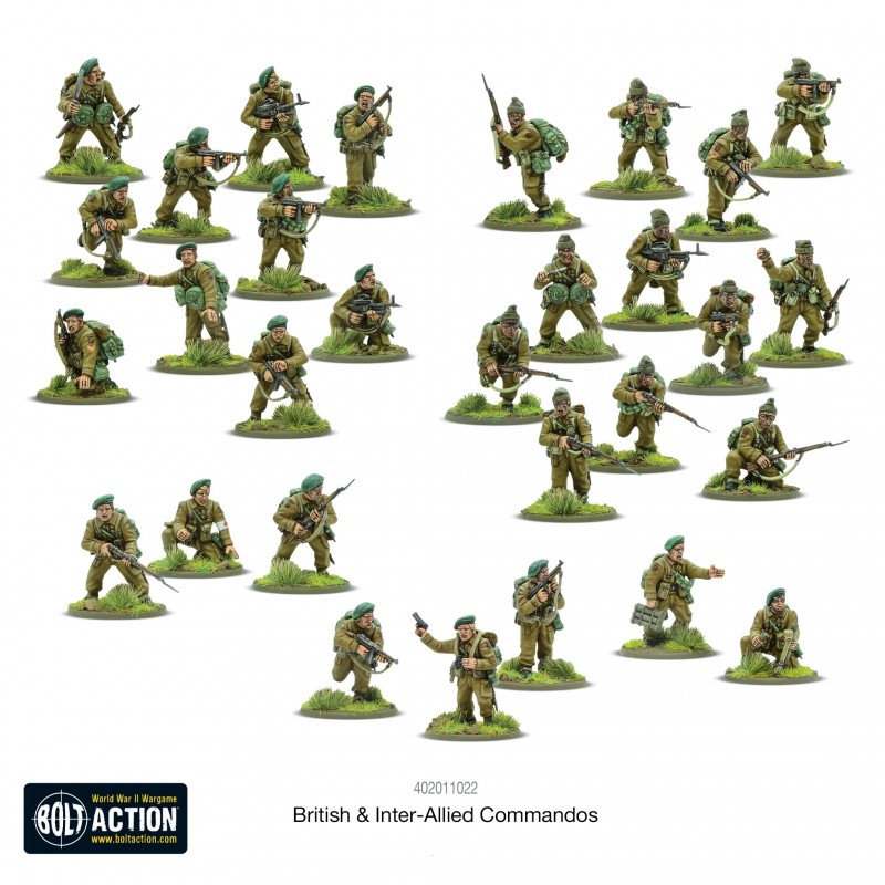 British & Inter-Allied Commandos Boxed set 28mm WWII WARLORD GAMES ...