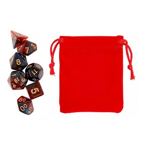 Polyhedral Dice Set w/ Personal Dice bag 1 FRONTLINE GAMES