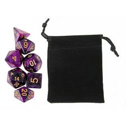 Polyhedral Dice Set w/ Personal Dice bag 4 FRONTLINE GAMES