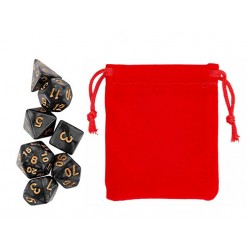 Polyhedral Dice Set w/ Personal Dice bag 23 FRONTLINE GAMES