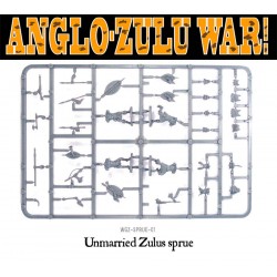 Unmarried Zulus Sprue - Anglo-Zulu War WARLORD GAMES