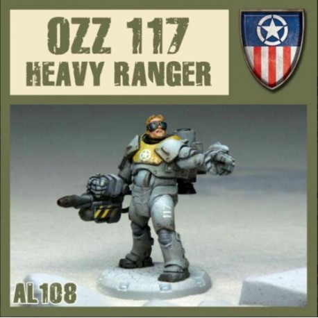 Ozz 117 Heavy Ranger Allied Hero from Operation SEELOWE 28mm Dust Tactics FANTASY FLIGHT
