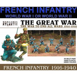 French Infantry 1916-1940 Boxed Set (35) 28mm WWI WARGAMES ATLANTIC