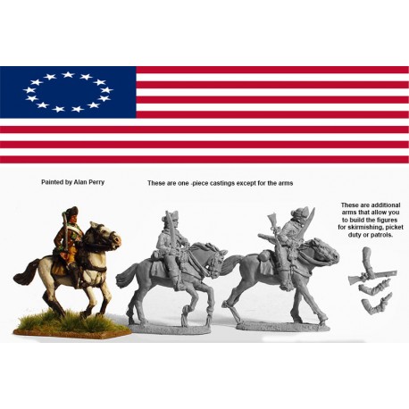 American 1st Continental Light Dragoon command American War of Independence PERRY MINIATURES