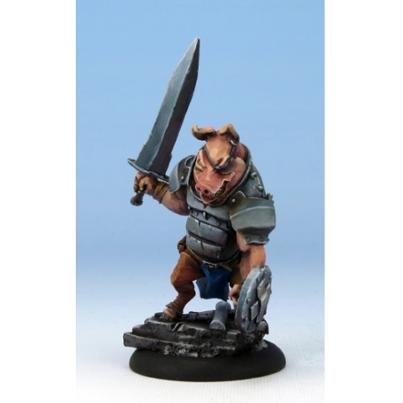 Union Worker 3 (Pig-Warrior) - TEKNES - WRATH OF KINGS - GENERIC RPG MINIATURES