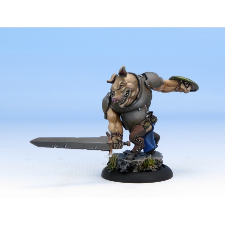 Union Worker 4 (Pig-Warrior) - TEKNES - WRATH OF KINGS - GENERIC RPG MINIATURES